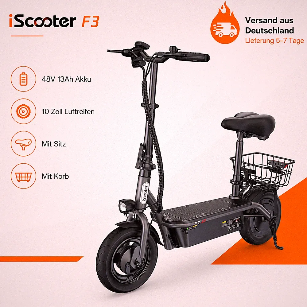 3 E-Scooter mit Sitz