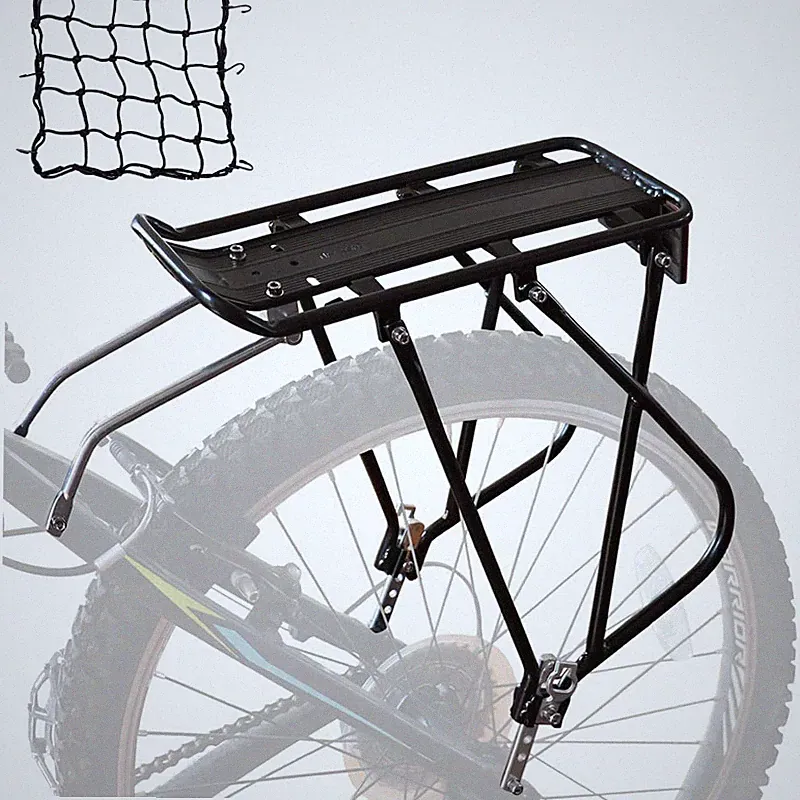 Fahrrad Gepäckträger Alu Verstellbar 26-29 Zoll Max. 25 kg Mit Gepäcknetz MTB