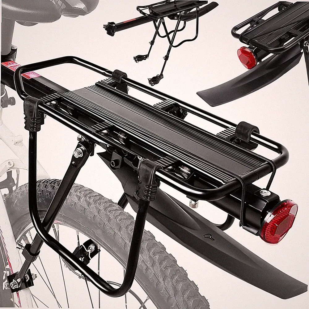 Fahrrad Gepäckträger MTB Alu Fahrradgepäckträger Schnellspanner mit Schutzblech