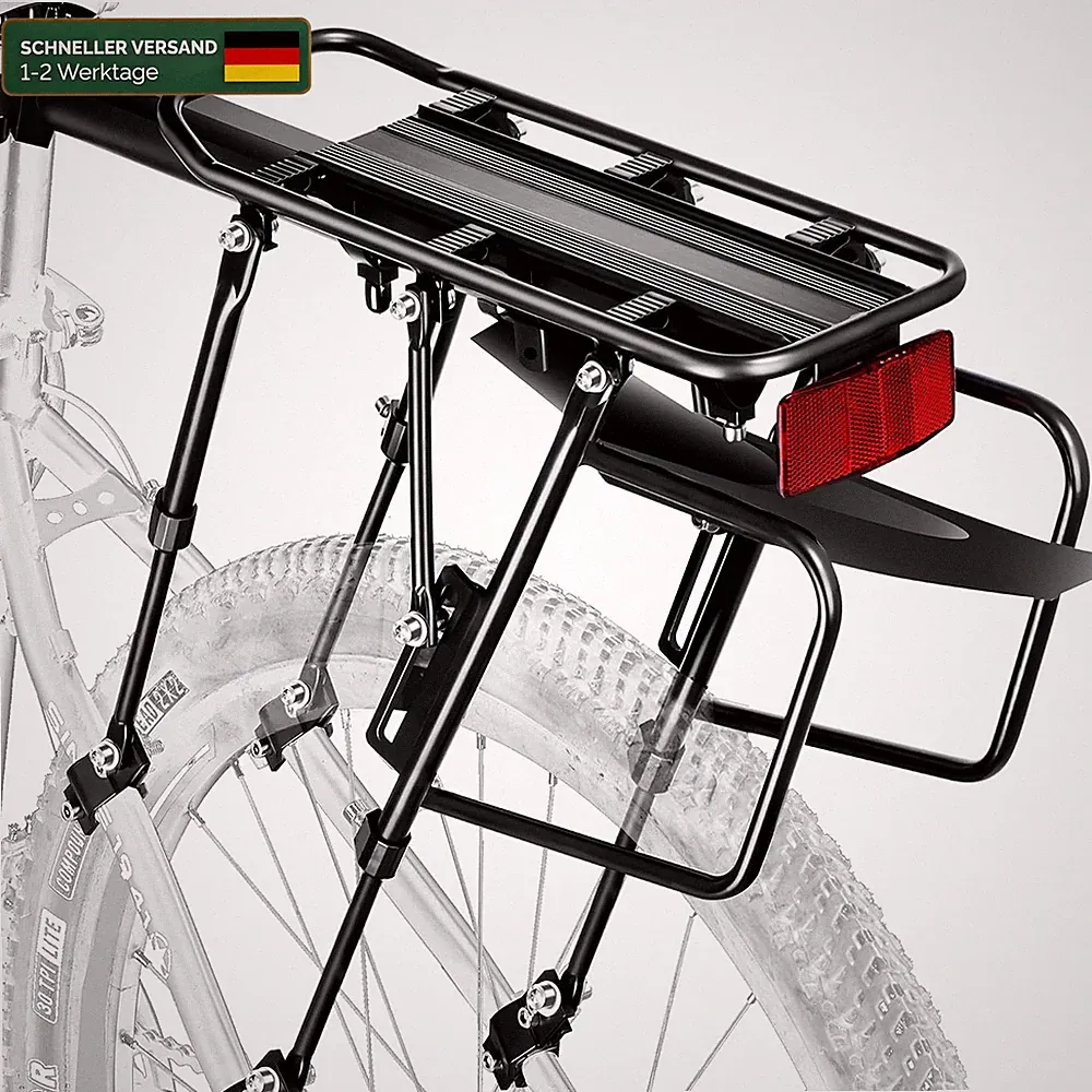 Fahrrad Gepäckträger Set 24-29 Zoll 100KG Tragfähigkeit mit Schutzblech