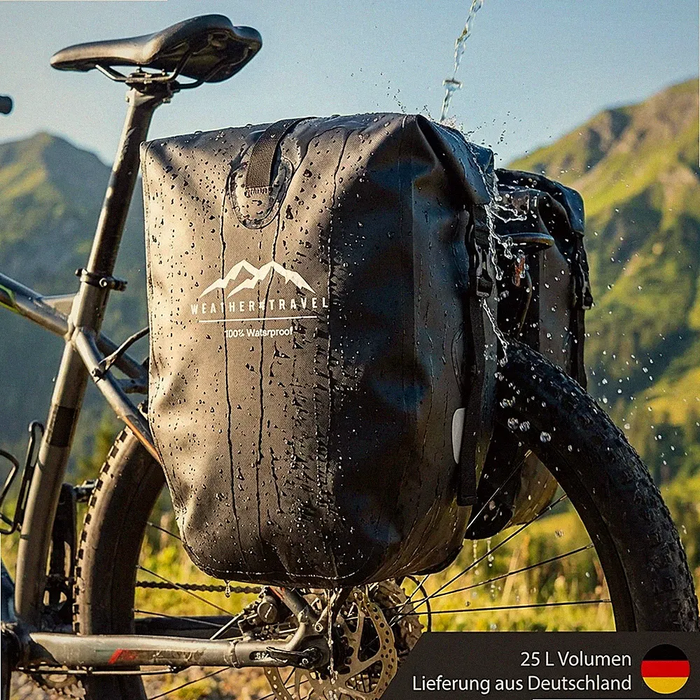 Fahrradtasche Gepäckträgertasche E-Bike wasserdicht 3 in 1 inkl. Schultergurt