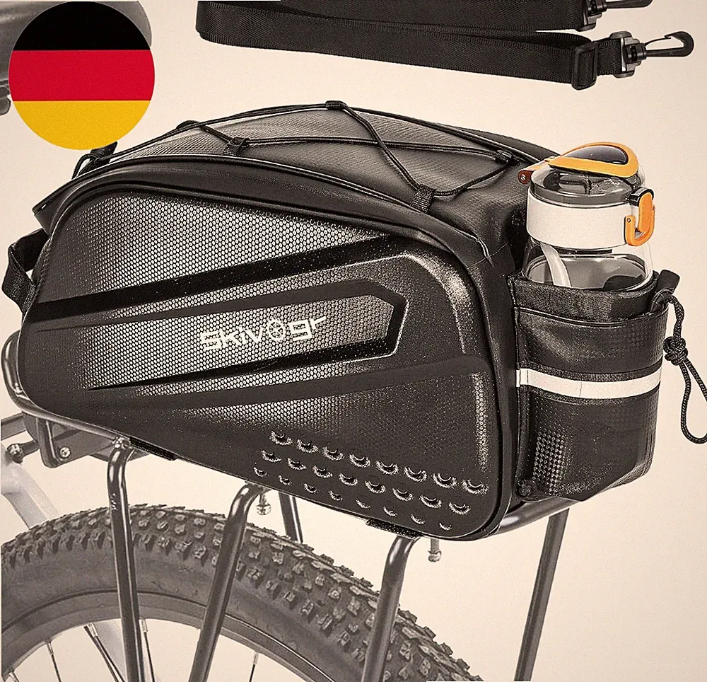 Fahrradtaschen Für Gepäckträger, 12L Gepäckträgertasche Mit Reflektoren, Sattelt