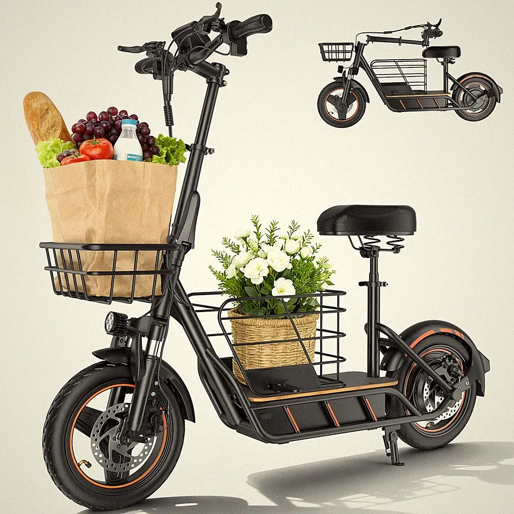 Freeboy H14 Elektroroller mit Sitz 14'' E-Scooter 36V/10Ah Akku Offroad E-Roller