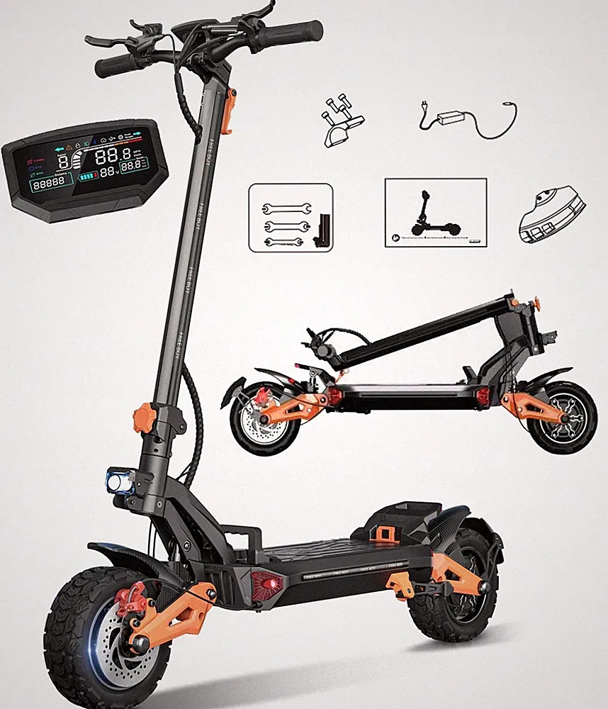 Freeboy H9 Elektroroller 6000W 30Ah Offroad E-Scooter 11 Zoll E-Roller bis 80KM