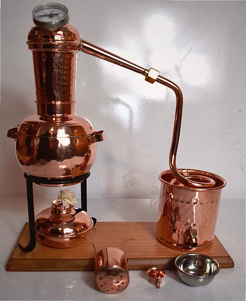 Gebrauchte Destille, Modell "Kalif" mit Aromakorb und Thermometer 0,5L
