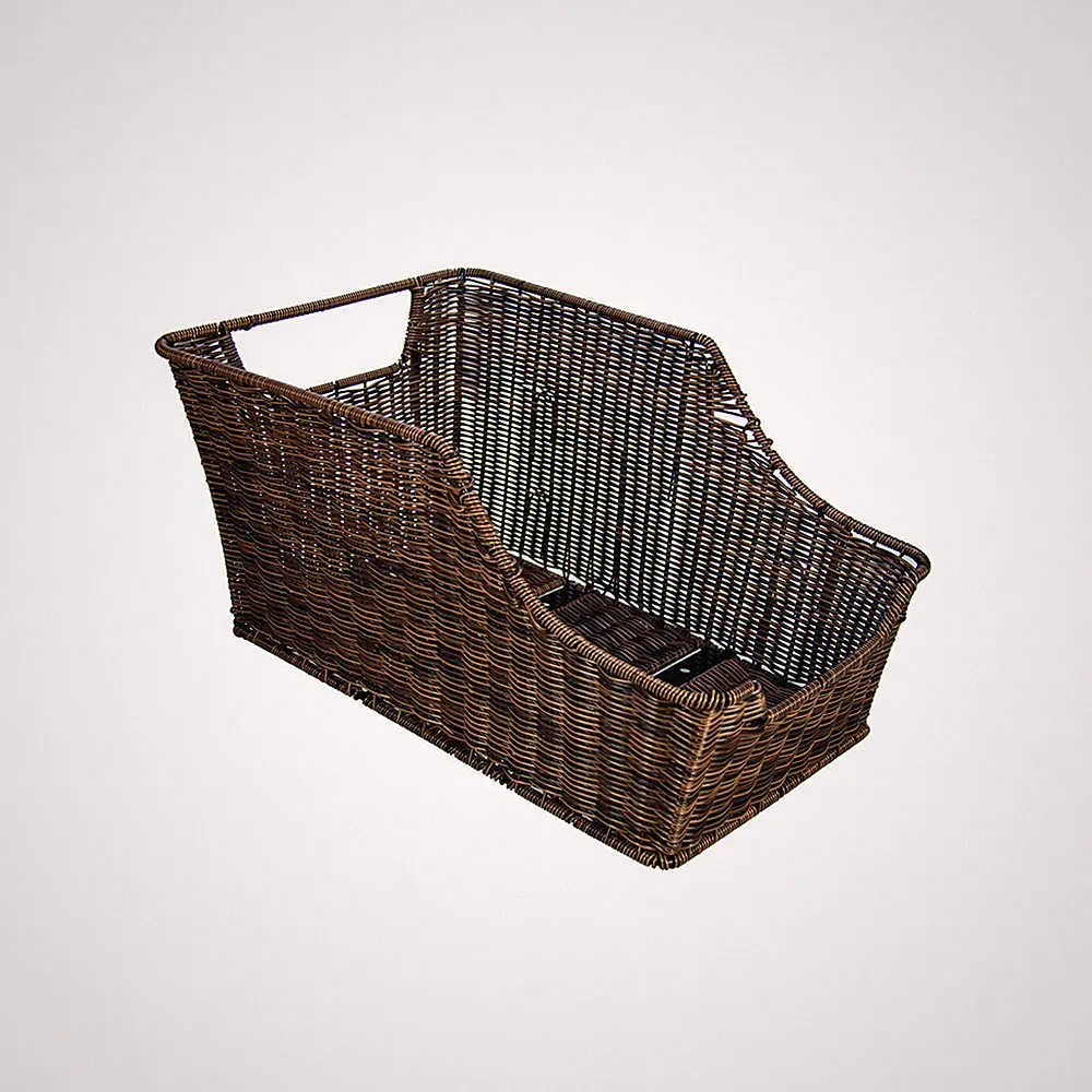 Gepäckträgerkorb FISCHER "Retro" robust mit Rattan-Optik