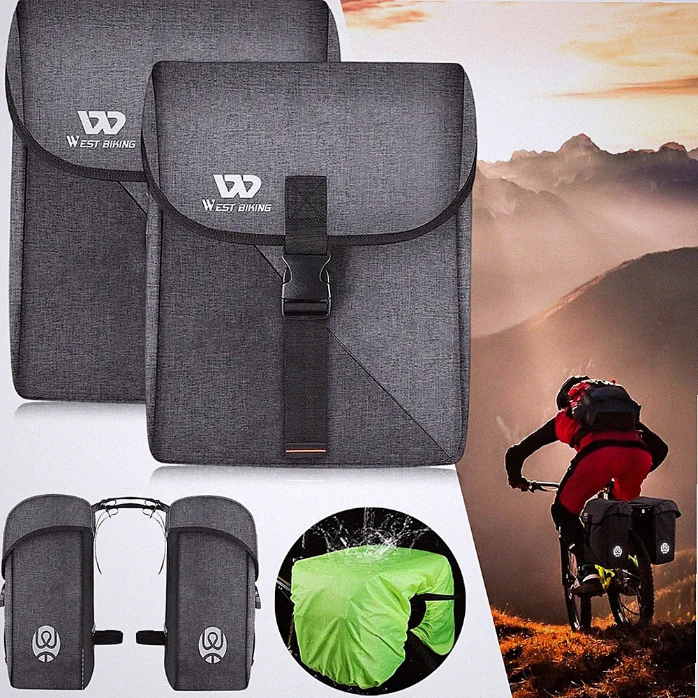 Gepäckträgertasche Hinterradtaschen Fahrrad Rucksack 35L 300D mit Regenschutz