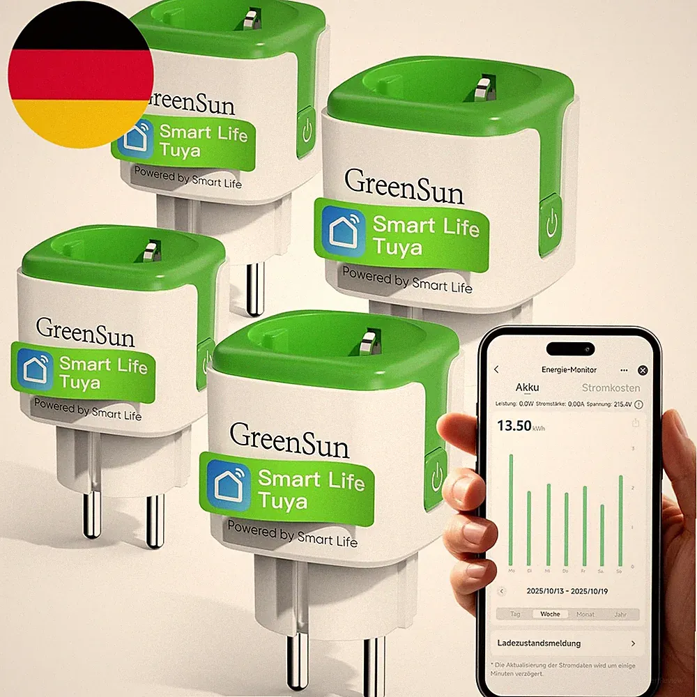 Greensun Stromzähler Für Steckdose - WLAN Steckdose Mit Strommessung Und Zeitsch