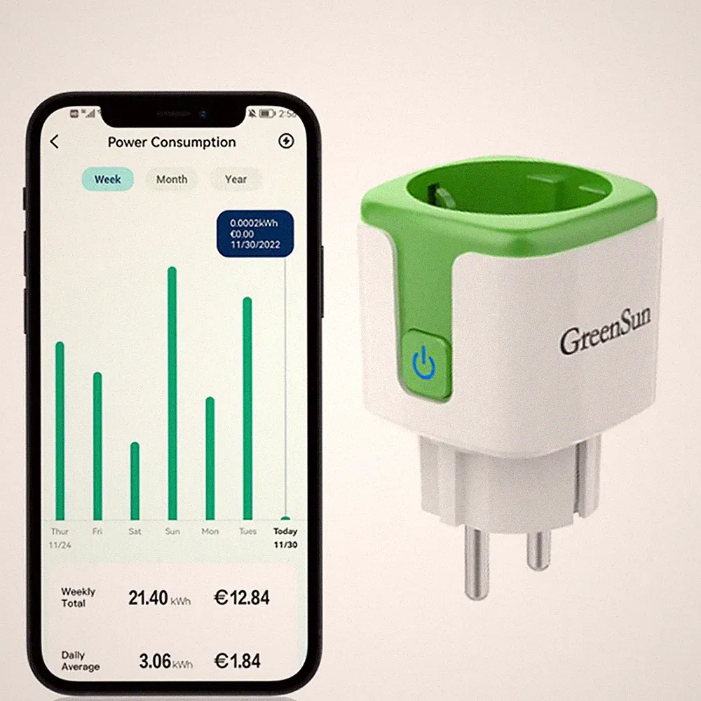 GreenSun WiFi Wlan Steckdose Strommessung Zeitschaltuhr Vesync App mit Timer