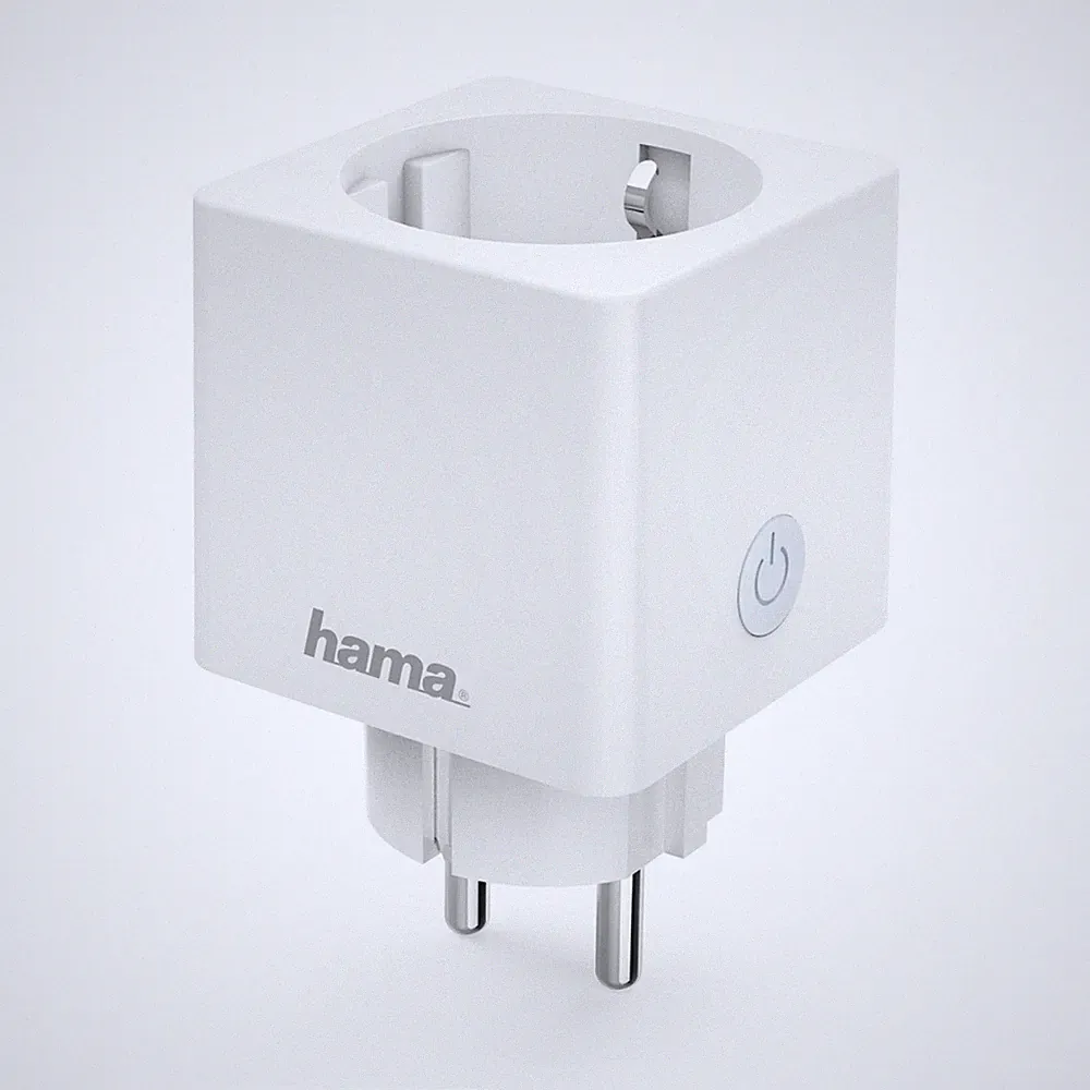 Hama WLAN Steckdose Mini mit Stromverbrauchsmesser WiFi App-Steuerung Smart Home
