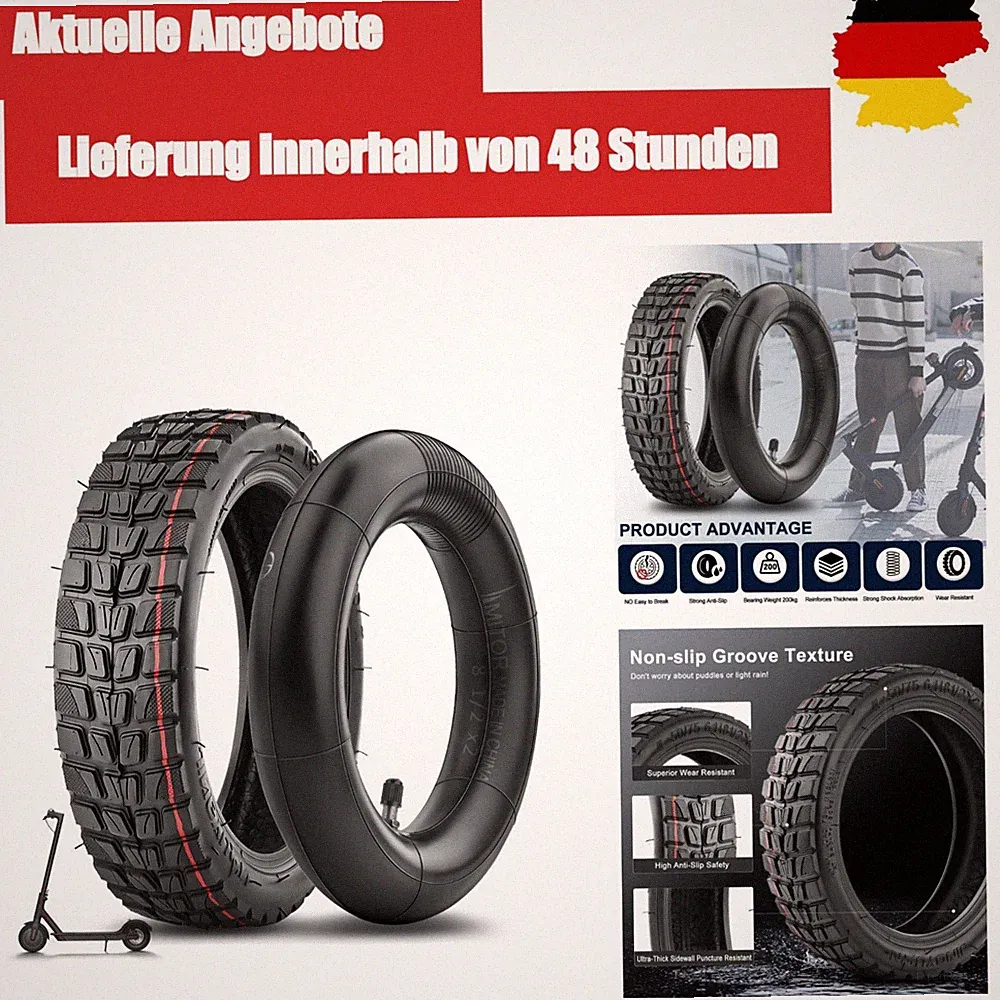 Hochwertige 8 1/2 x2 E-Scooter Reifen mit Schlauch für Xiaomi M365 Pro