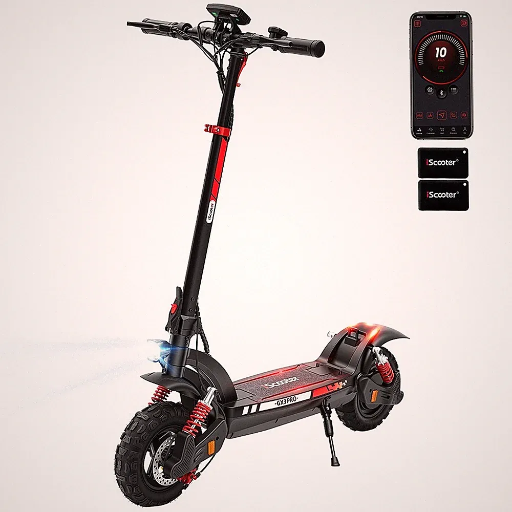 iScooter GX3PRO E-Scooter mit Sitz 1200W 48V/17,5AH Offroad E-roller Bis 50 km/h