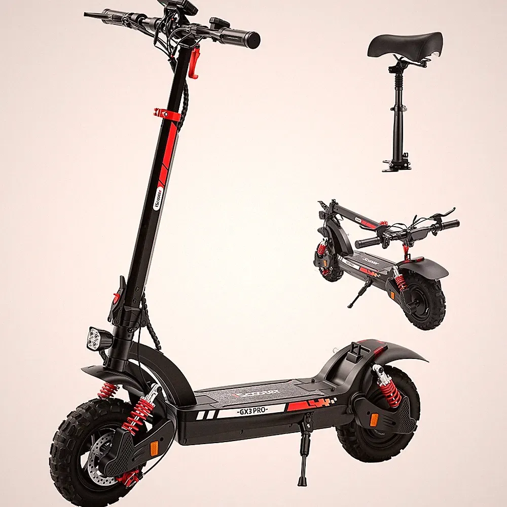 iScooter GX3PRO Elektroroller mit Sitz 1200W 17,5AH Offroad E-Scooter bis 60KM