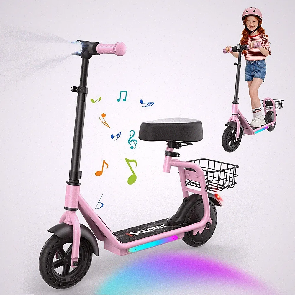 iScooter iK7 E-Scooter Kinder 250W 2in1 Elektroroller mit Sitz Korb 20km/h Neu