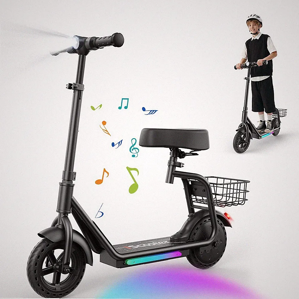 iScooter iK7 Elektroroller 250W 20KM/h 2in1 Kinder E-Scooter mit Sitz & Korb