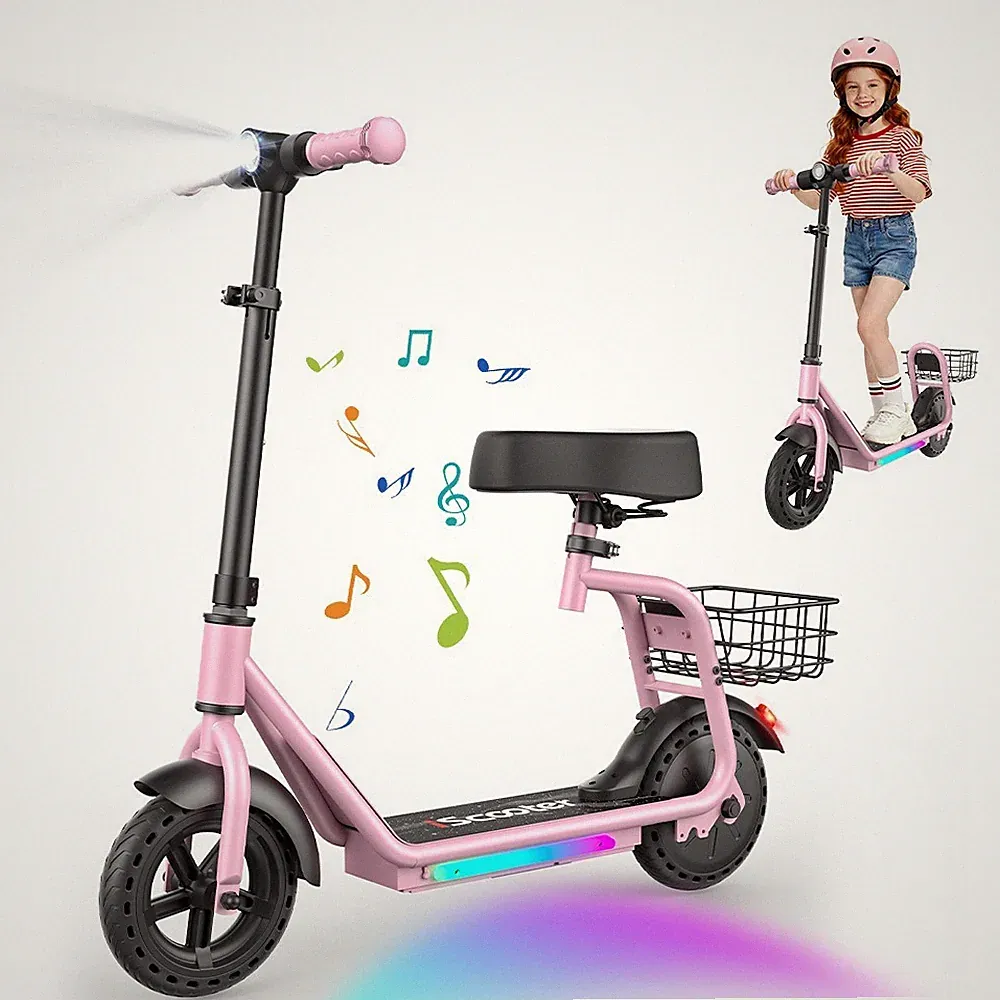 iScooter iK7 Kinder Elektroroller 250W 20km/H 2in1 E-Scooter mit Sitz & Korb
