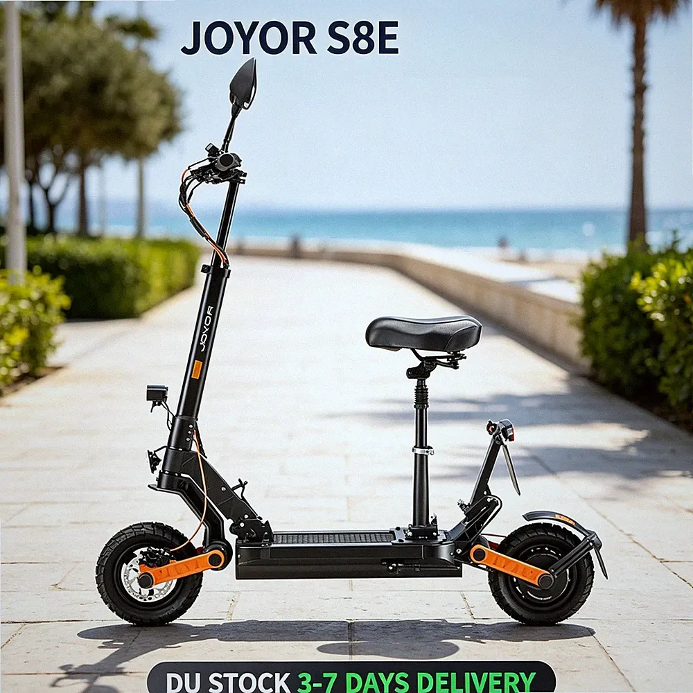 Joyor E-Scooter mit Sitz Straßenzulassung 45 km/h Elektroroller offroad NFC S8E