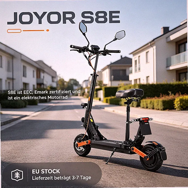 Joyor S8E E-Scooter mit Sitz Straßenzulassung 80KM Elektroroller offroad NFC NEU