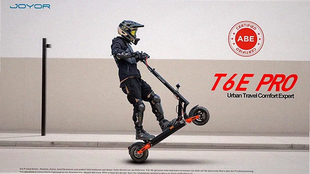 Joyor T6E pro EScooter Für Erwachsene 48V26AH Akku 10zoll Offroad-Reifen Faltbar