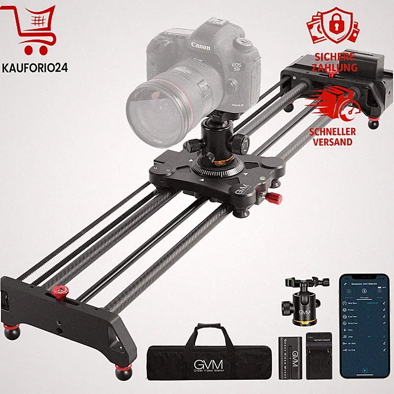 Kamera Slider Motorisiert 80cm mit APP Steuerung Zeitraffer Dolly Rail