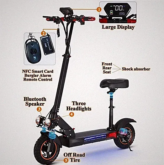 E-Scooter mit Sitz mit Bluetooth