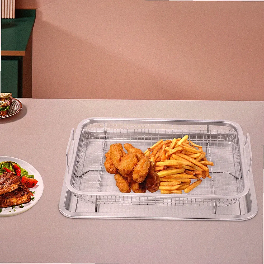Knusprig-Set mit Korb und Blech Grillkorb für den Backofen Backofen mit Blech
