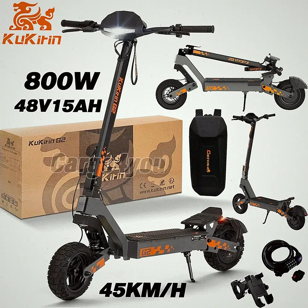 KuKirin 800W Elektroroller 48V15Ah 10" Faltbarer Roller Ofroad E-Scooter 55KM DE