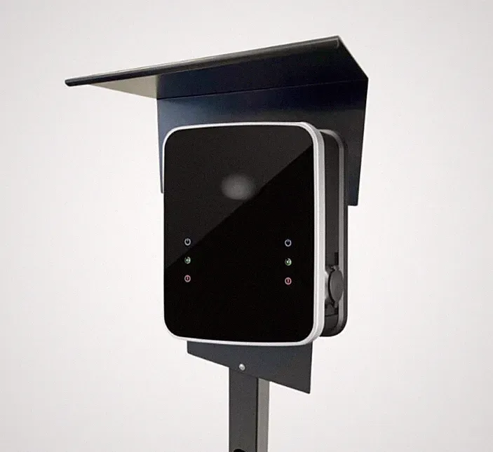 Ladesäule Standsäule Standfuß Stele für Wallbox ABL EMH3 mit Regenschutz