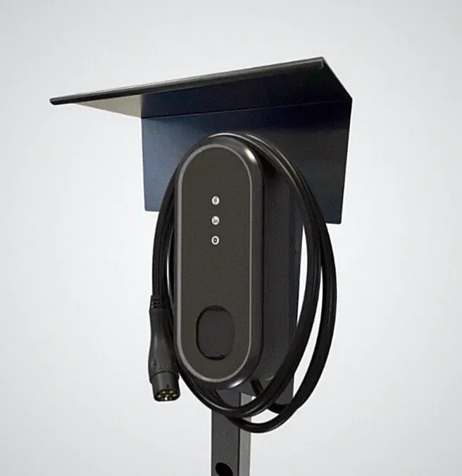 Ladesäule Standsäule Stele für Innogy / Compleo / E.ON eBox mit Regenschutz