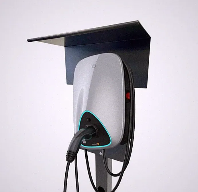 Ladesäule Standsäule Stele Standfuß für Wallbox AURORA mit Regenschutz