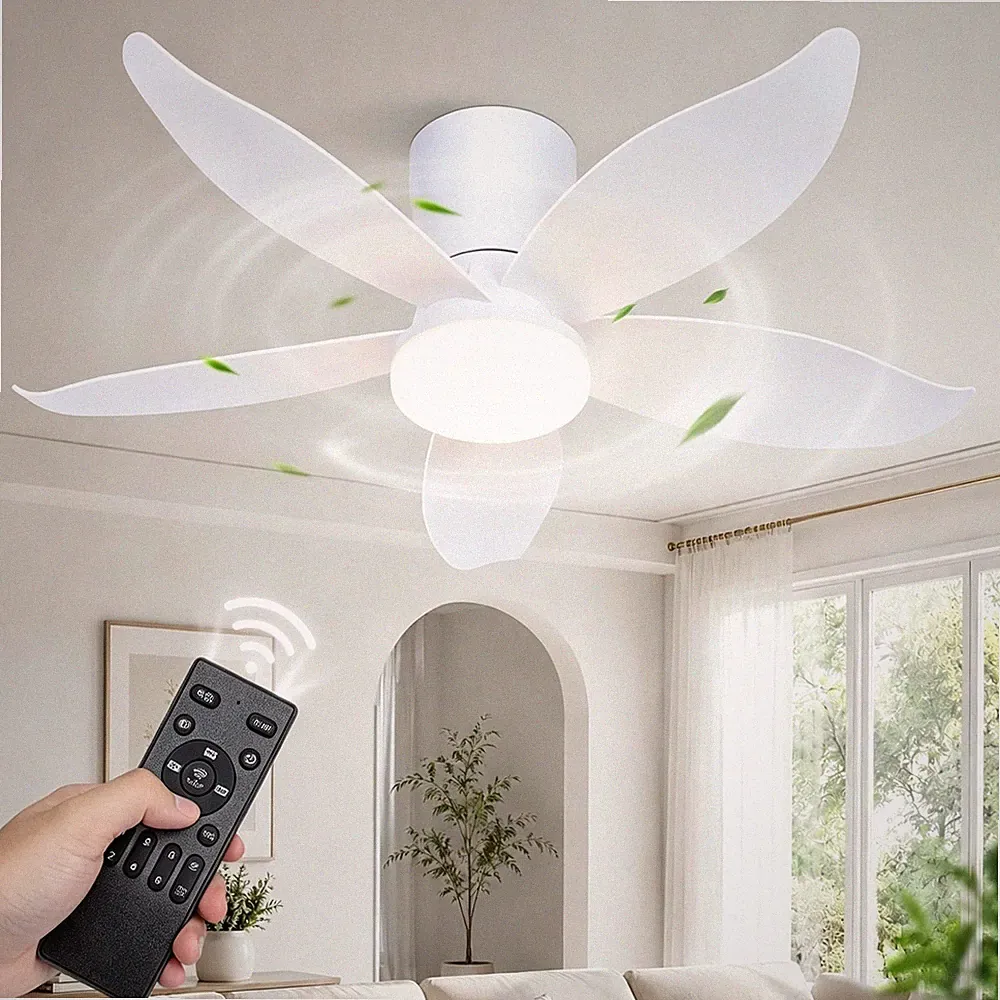 LED Deckenventilator mit Licht 66-110cm Dimmbar Fernbedienung App Reverse Motor
