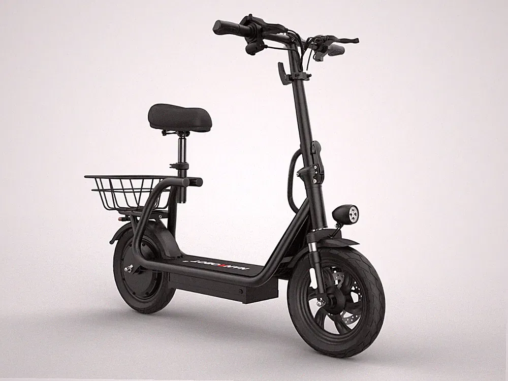 M5 Pro 12 Zoll E-Scooter 1200W 10,4Ah Elektroroller mit Korb & Sitz 32km/h Neue