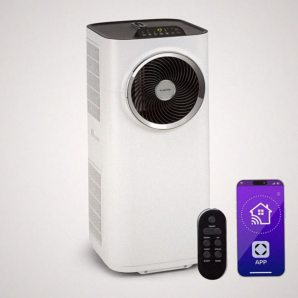 Mobile Klimaanlage WiFi Klimagerät mobil 12000 BTU Ventilator 410 m³/h Weiß