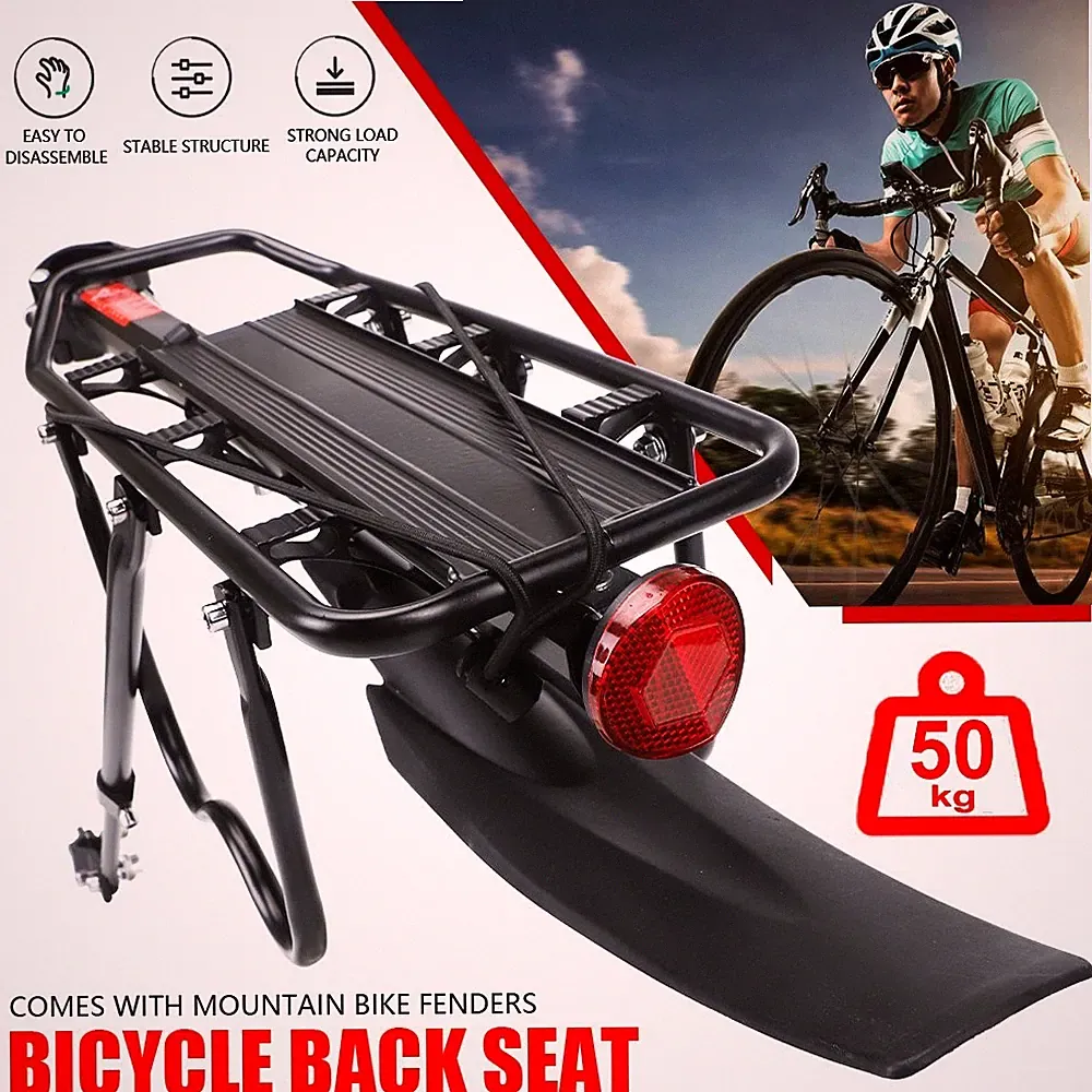 Mountainbike Gepäckträger Verstellbar Fahrradgepäckträger mit Schutzblech Träger