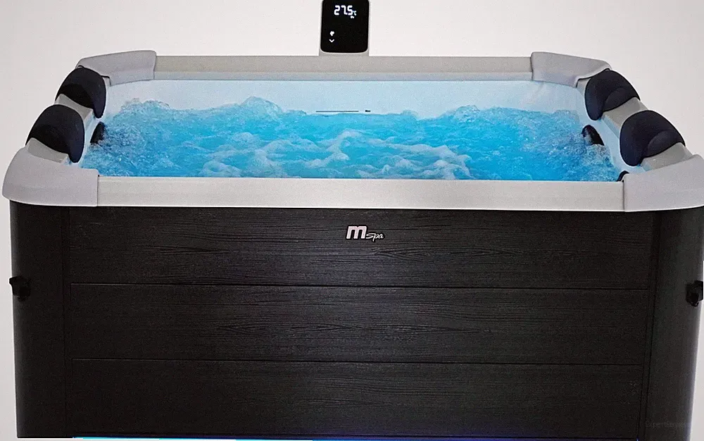 MSpa FRAME OSLO Außenwhirlpool Whirlpool Jets Bubble 6 personen, MSPA App, Led