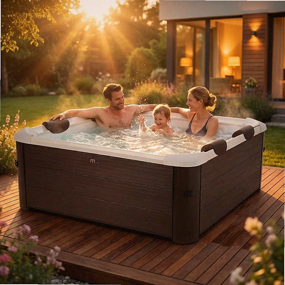 MSpa Outdoor Whirlpool Frame Tribeca mit App Steuerung Pool 6 Personen 160x65 cm