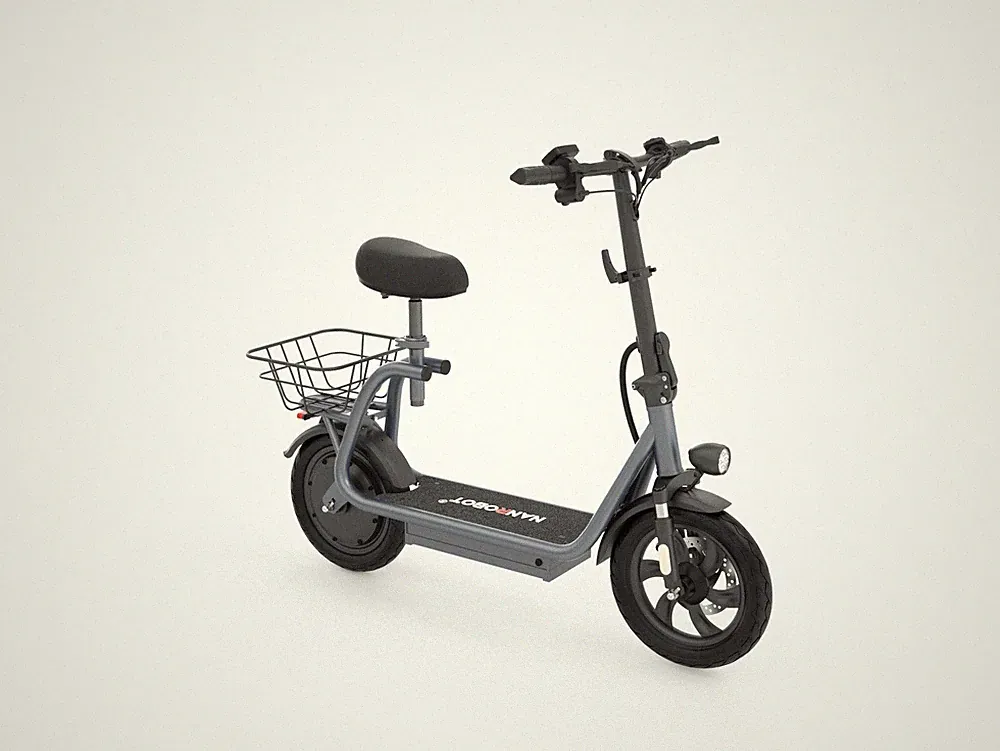 Nanrobot M5 Lite 12'' E-Scooter 350W 5,2Ah Elektroroller mit Korb&Sitz 25 km/h