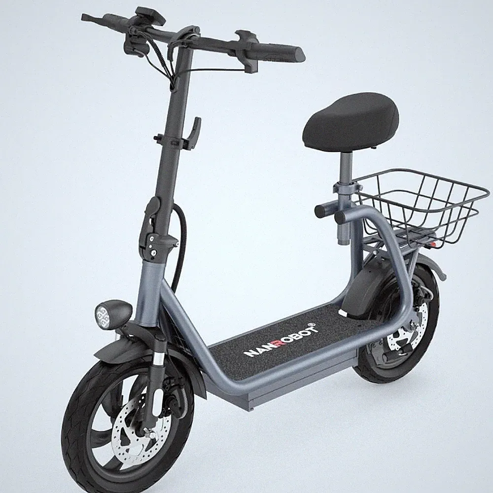 Nanrobot M5 Lite 12'' E-Scooter 350W 5,2Ah Elektroroller mit Korb&Sitz 25km/h