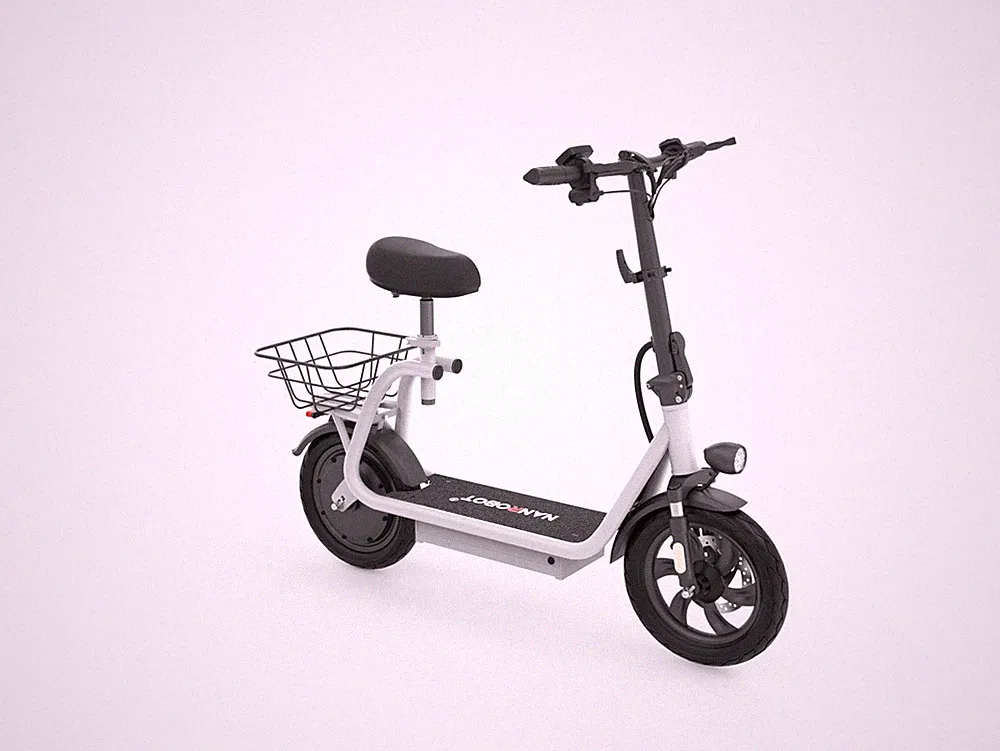 Nanrobot M5 Lite 12'' E-Scooter 350W Elektroroller mit Korb&Sitz Bis 25km/h EU