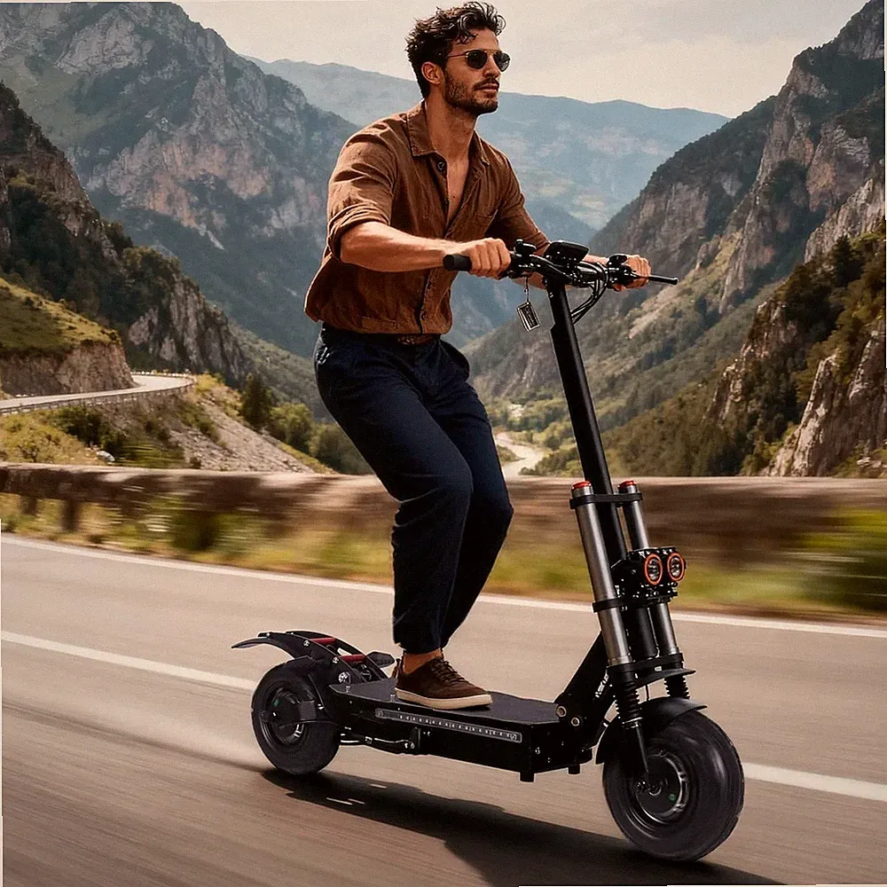 NEU E-Scooter 6000W Dual motor 60V 38Ah 11'' Offroad E-eoller 85kmh mit Sitz/NFC