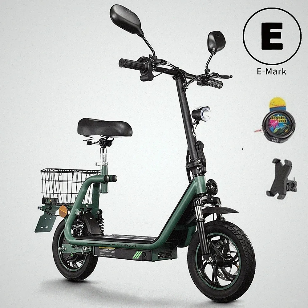 NEW 12" Elektroroller 48V13AH Straßenzulassung Scooter mit Sitz EU TWOFISH M5PRO