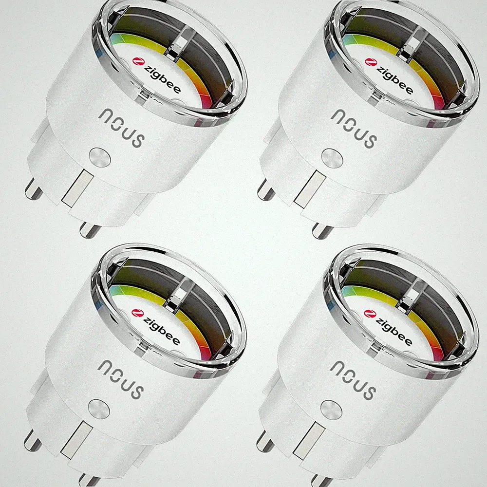 NOUS A1Z ZigBee Smart Steckdose 10A mit Energieüberwachung 4 Stück