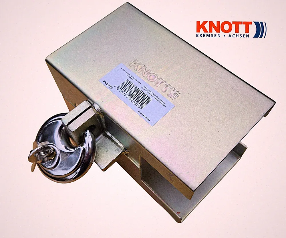 Original Knott Anhänger Kastenschloss Diebstahlschutz SAFETY BOX mit Schloß