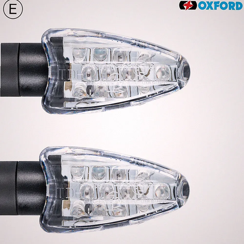 Oxford Signal 14 LED Motorrad Blinker Straßenzulassung Motorrad Signal schwarz