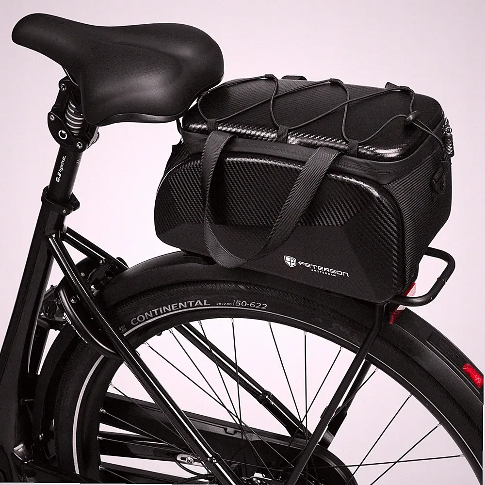 Peterson Fahrradtasche, wasserdicht, für Gepäckträger, mit Trageriemen
