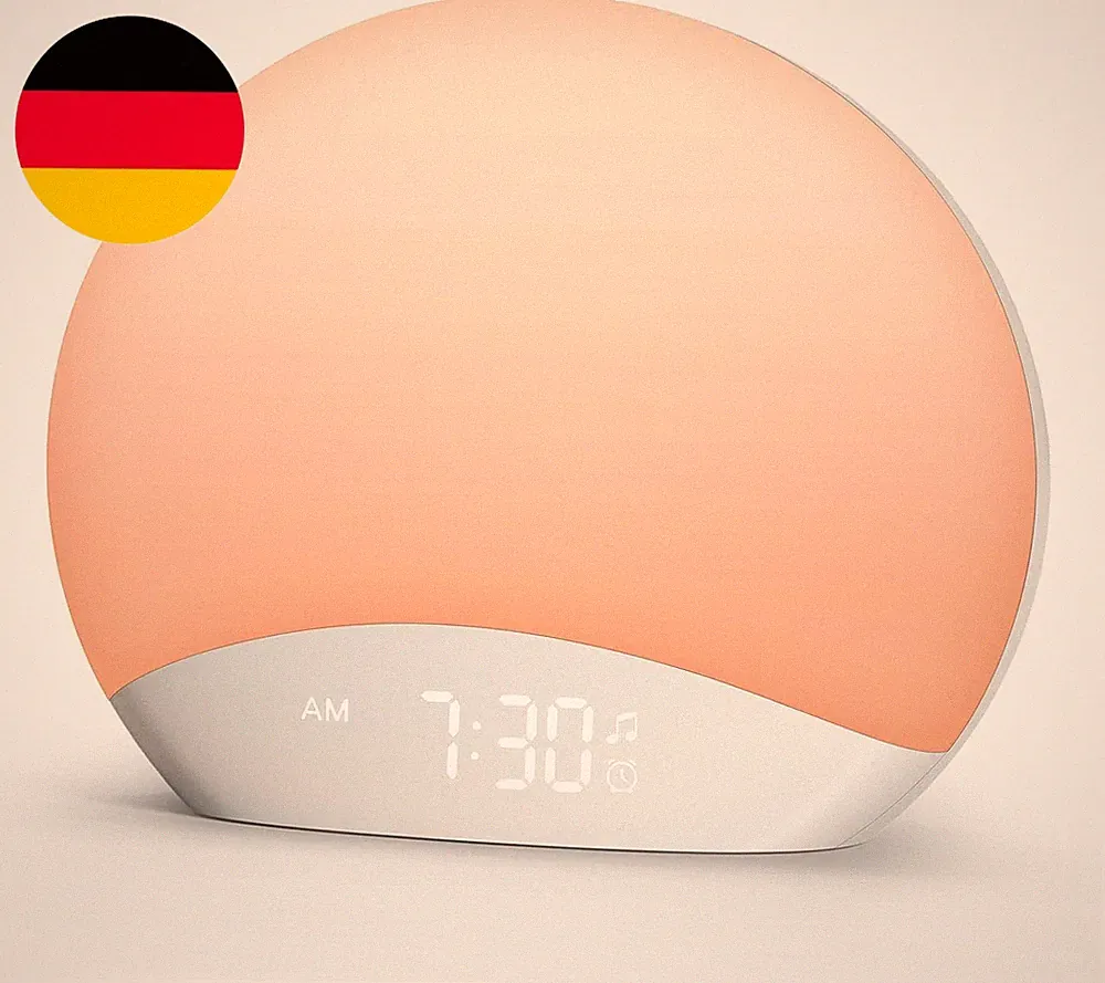 REACHER Sonnenaufgang-Wecker Und Geräuschmaschine Mit Nachtlicht, 0-100% Dimmbar