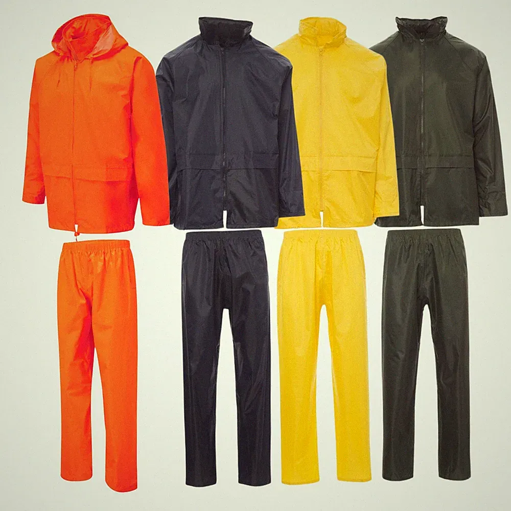 Regenjacke mit Regenhose Regenanzug Regen Set Regenschutz Windjacke Windbreaker