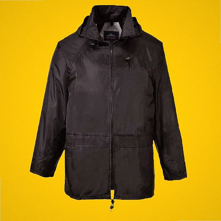 Regenjacke Regenschutzjacke mit Kapuze S440 Portwest schwarz (Gr.XS-7XL)