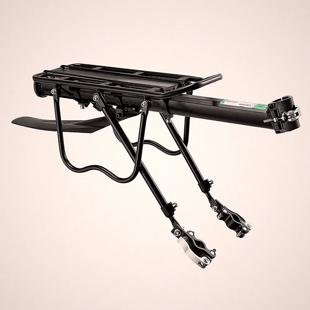 ROCKBROS Fahrrad Gepäckträger Schnellspanner Alu Träger mit Reflektor 24-29"