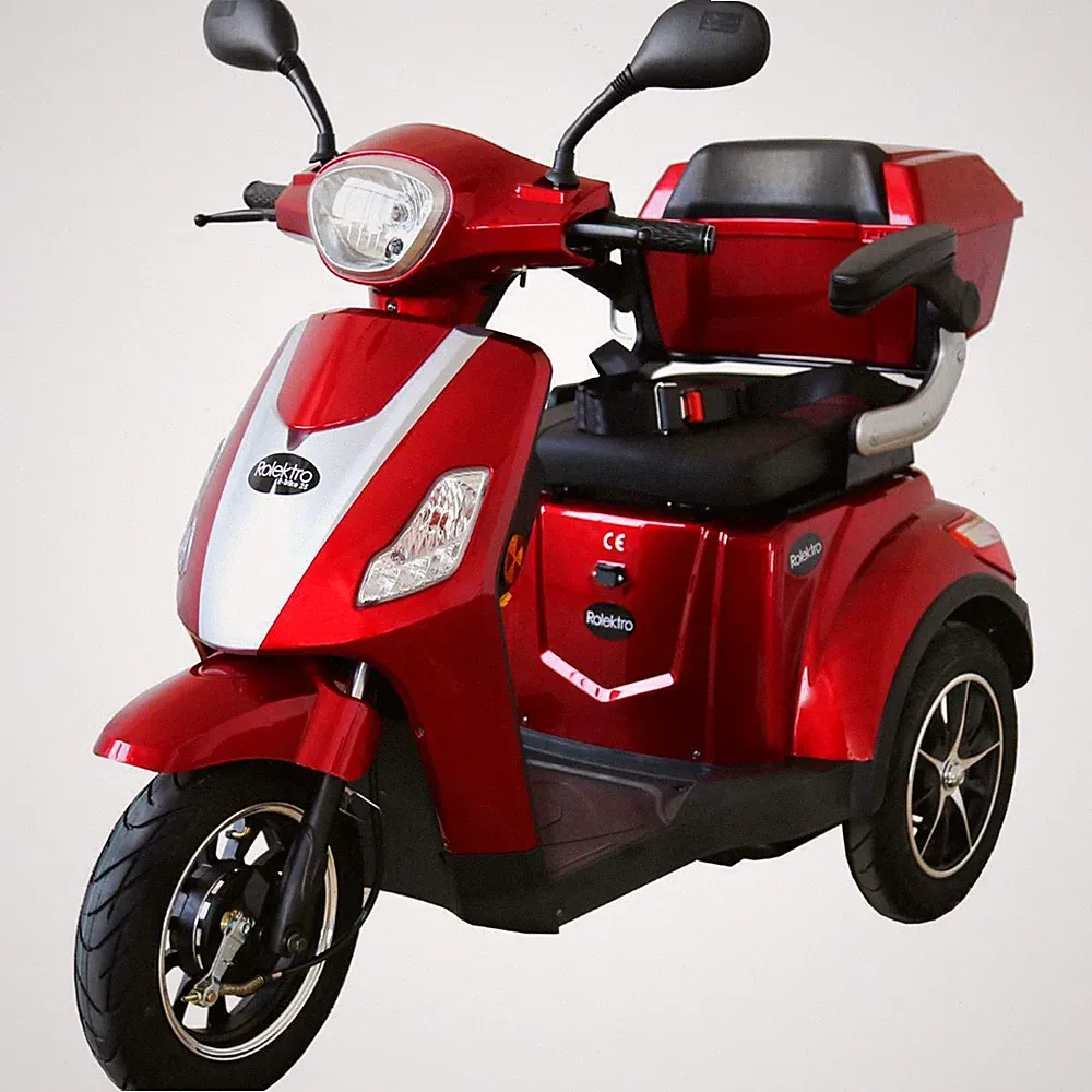 Rolektro E-Trike 25 V.2 Rot 1000W Elektroroller E-Roller E-Scooter Seniorenmobil